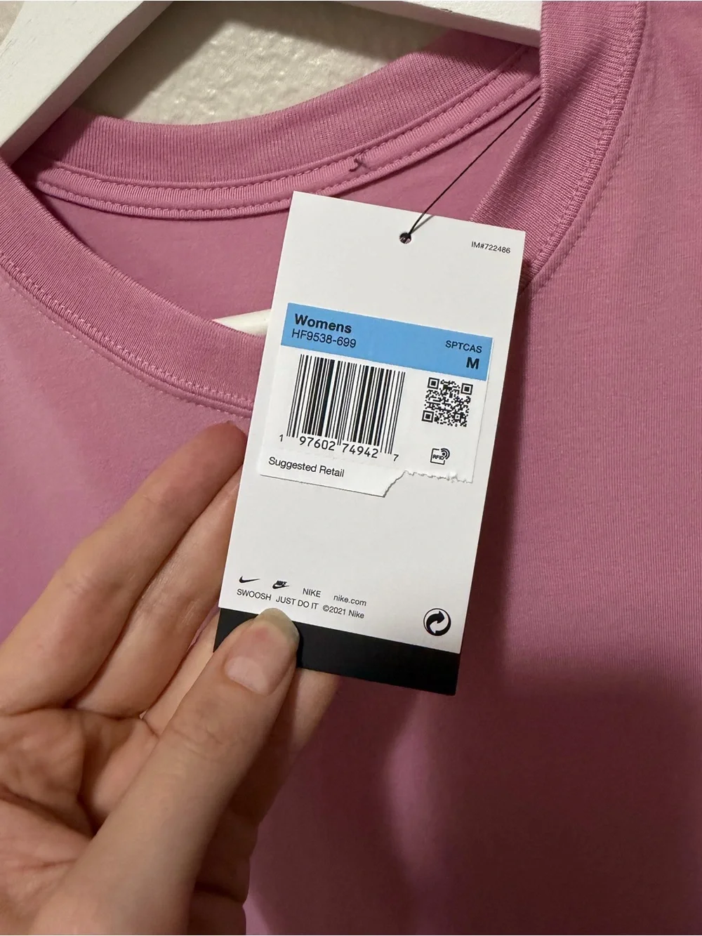 NWT Nike The Nike Tee Cropped Short Sleeve Pink Size Medium